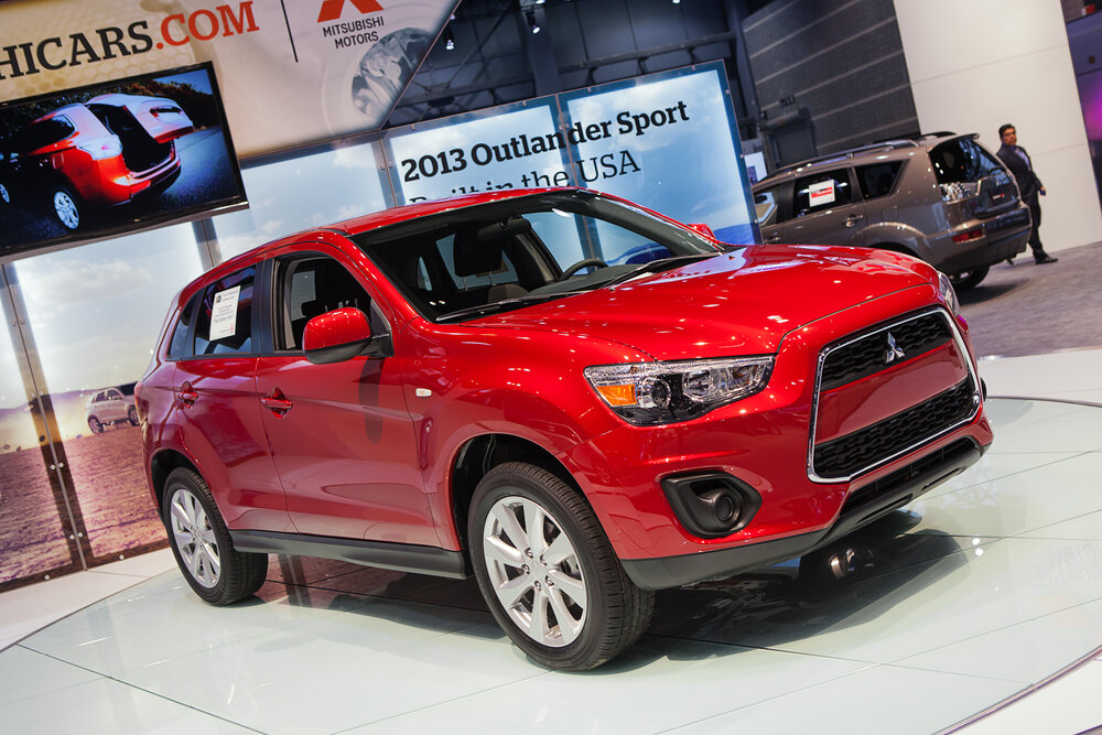 A 2013 Mitsubishi Outlander Sport on display in Chicago, Illinois._shutterstock 128331875