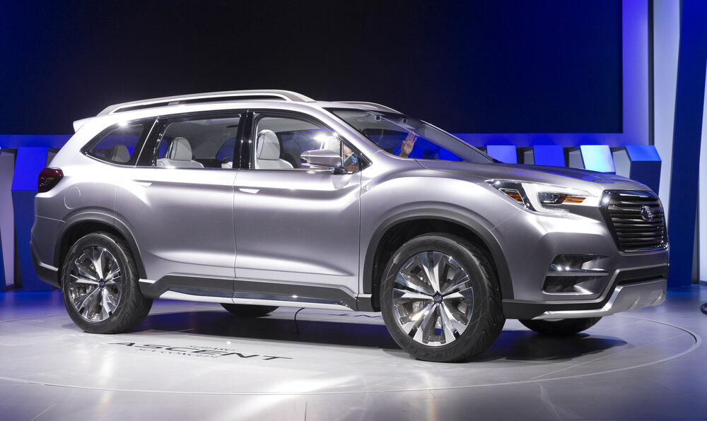 Subaru Ascent SUV concept car unveiled at 2017 New York International Auto Show_shutterstock 621092999