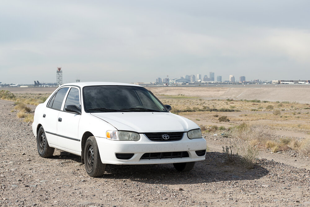 Phoenix, AZ, USA December 02, 2016 front view of 2002 Toyota Corolla_shutterstock 541398856