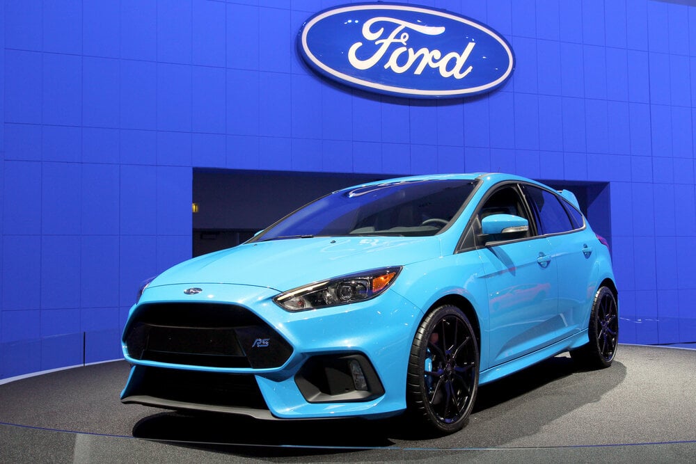 A Ford Focus RS at the LA Auto Show on Nov 18, 2015 in LA, California.