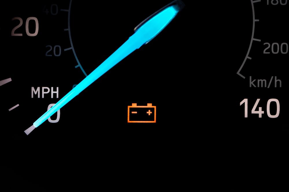 A battery warning light is a symptom of a weak or faulty alternator