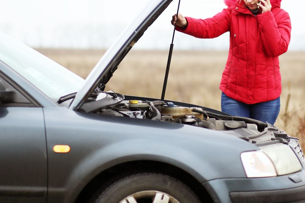 Call roadside assistance for a tow truck in the event your vehicle overheats
