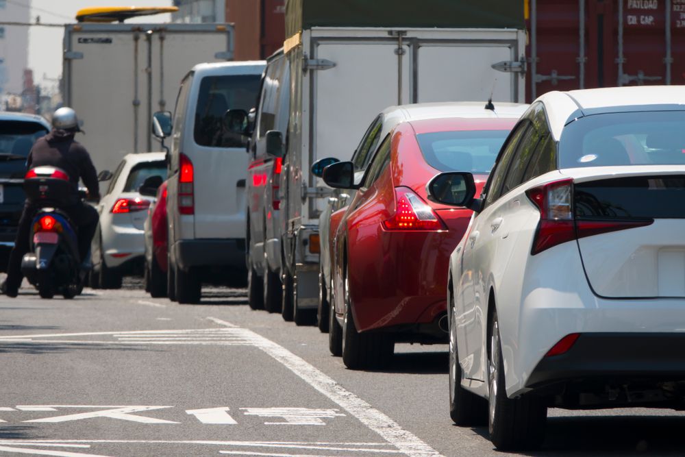 Cars Idling In Trafic