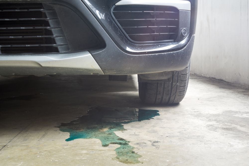 Coolant leak underneath a car