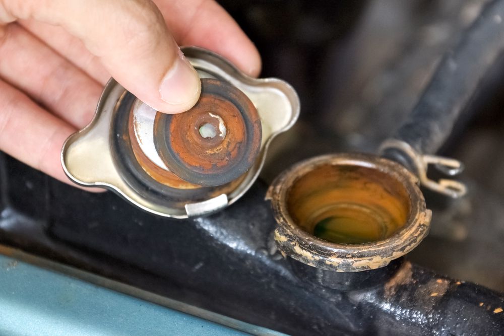 Damaged radiator cap