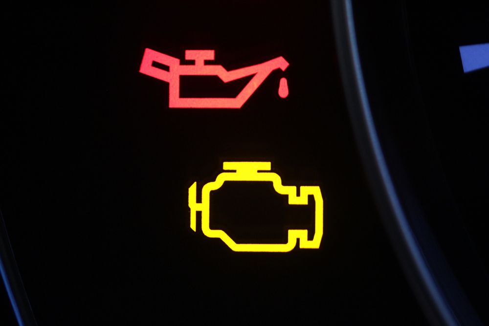 Oil warning light could indicate a low oil pressure.