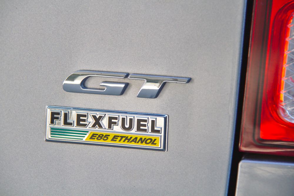 E85 badge on vehicle