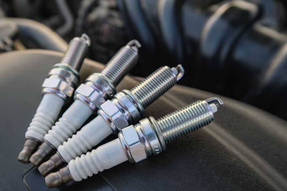 Four spark plugs in good condition