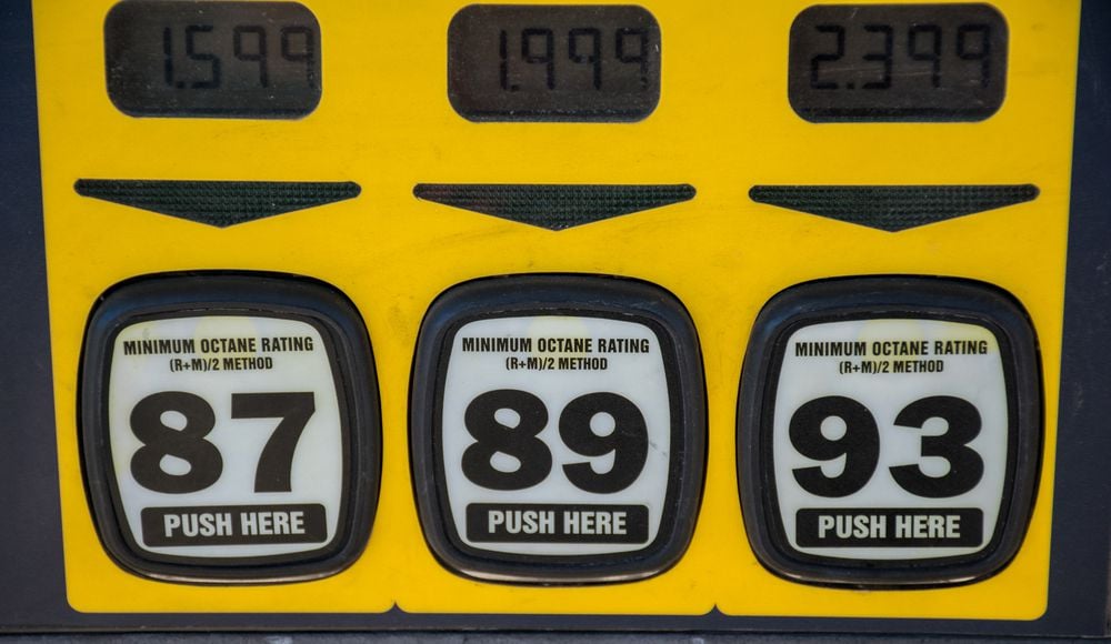 Gas pump with multiple octanes.