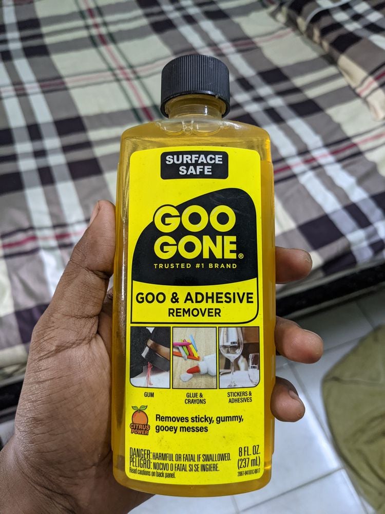 Goo Gone is great for removing adhesive off a car.
