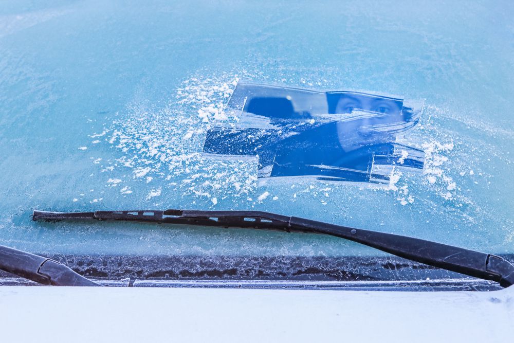 Looking through a frosty windshield