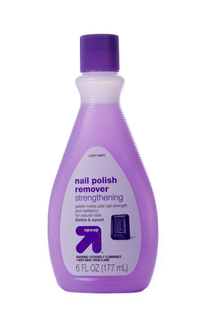 Bottle of nail polish remover.