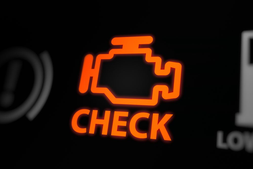 Orange check engine light