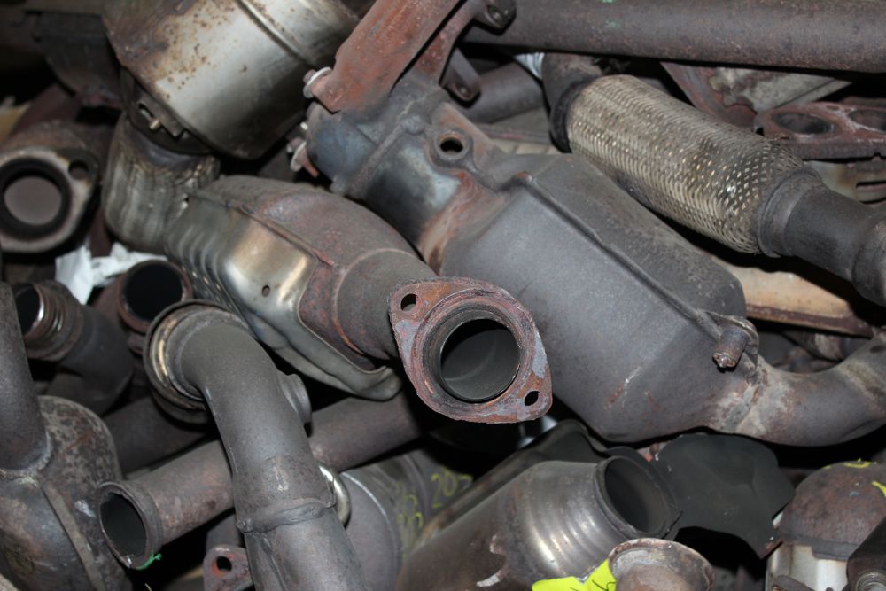 Pile Of Scrap Catalytic Converters