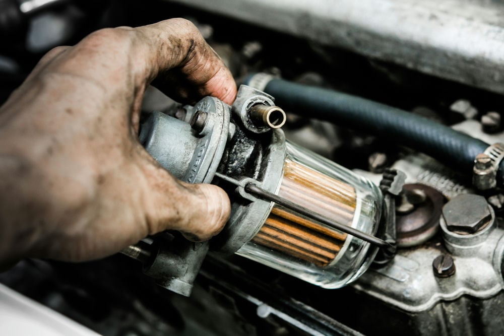 Old gas can plug fuel filters.