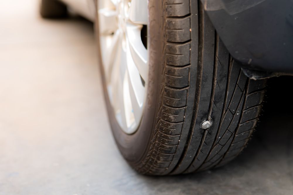 Punctured tires can be fixed with fix-a-flat.