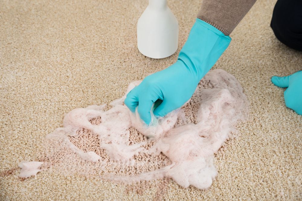 Removing carpet stain