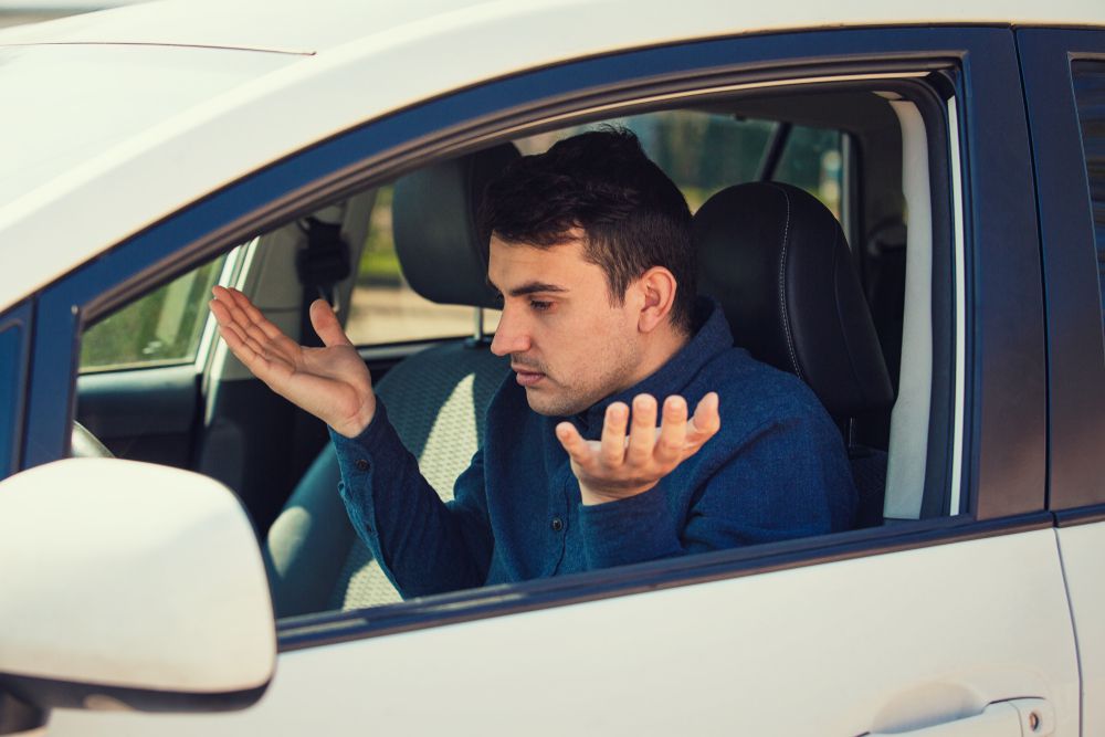 Trying to drive with a shaking steering wheel.