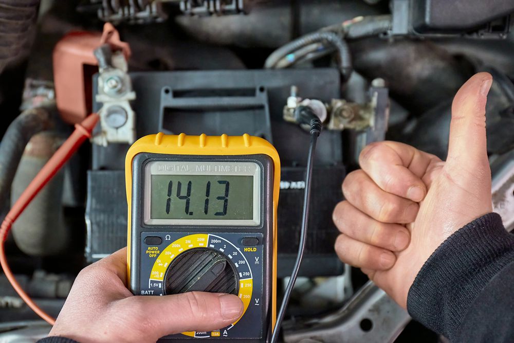 Testing a alternator with a multimeter