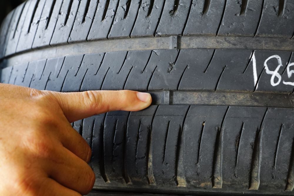 Tire tread wear indicators