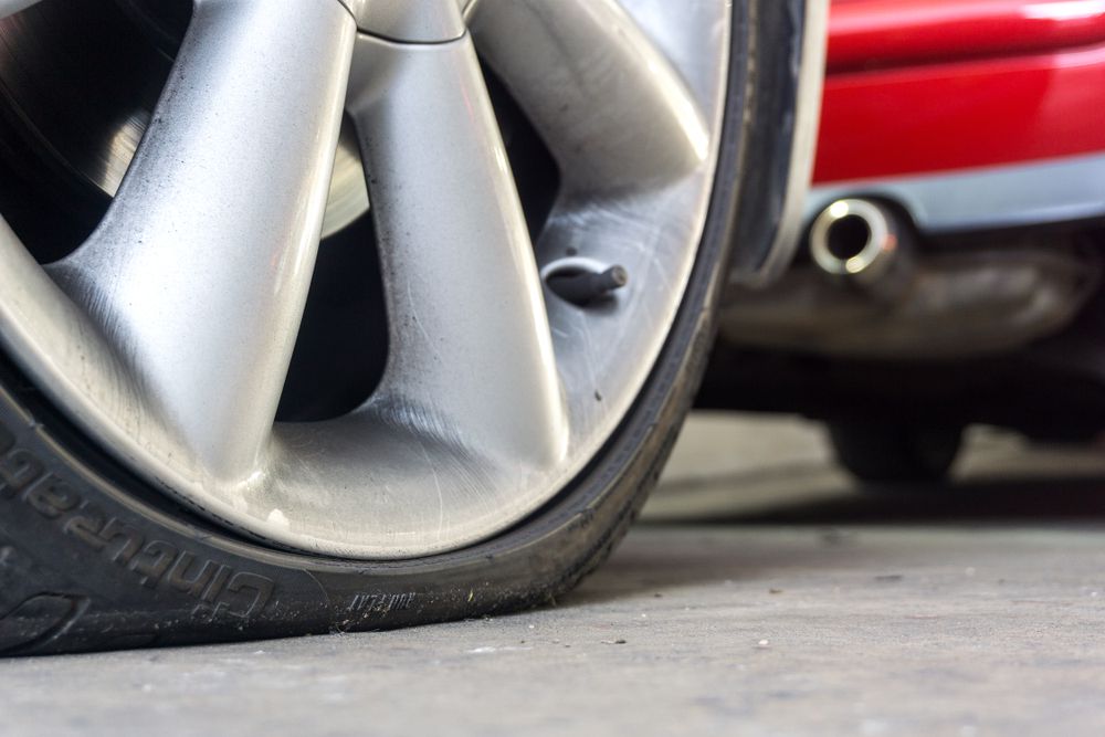 Tires deflating may make a hissing sound depending on the size and type of leak.