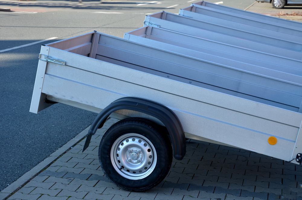 Trailer tires on a trailer