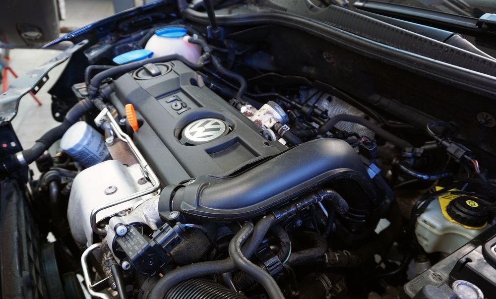 A Volkswagen in the shop due to a EPC light.