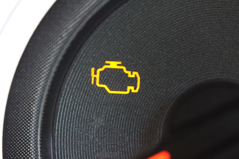 A check engine light could mean you have a problem with your gas cap