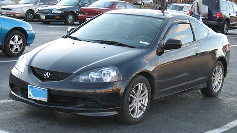 Black 2006 Acura RSX in a