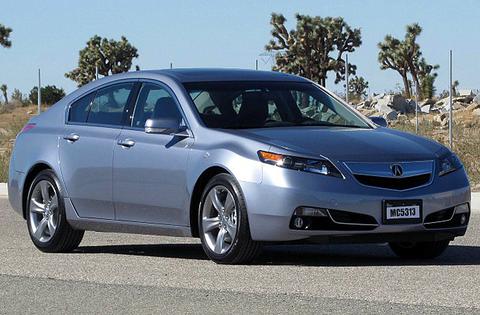 Grey Acura TL in the sun