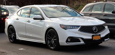 White 2020 Acura TLX in a parking lot