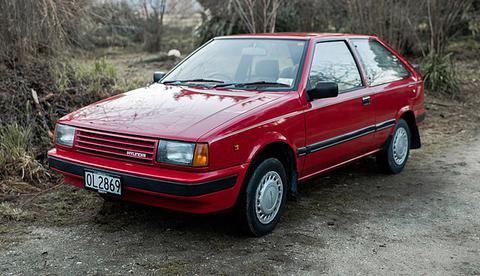 Red 1989 Hyundai Excel GL