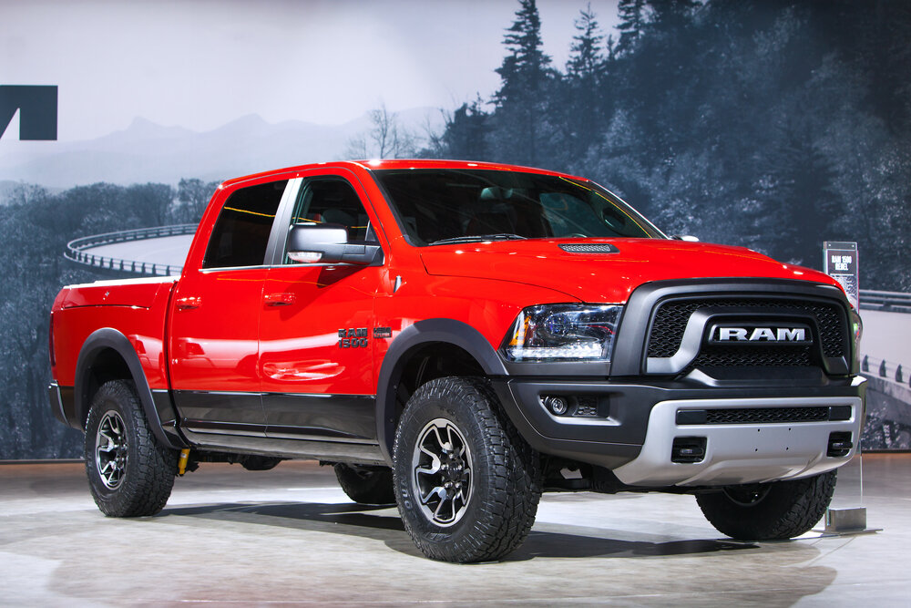 Dodge Ram 1500 at the 2015 North American International Auto Show in Detroit, Michigan.